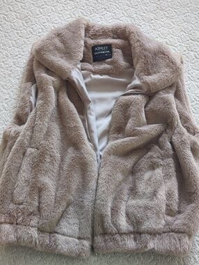 Ashley By 26 International Plush Taupe Teddy Jacket